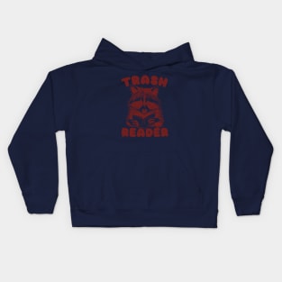 Trash Reader / Bookish Raccoon Shirt / Trash Reader Romance Goblincore Fan / Gift For Book Lover / Funny Trash Panda Kids Hoodie